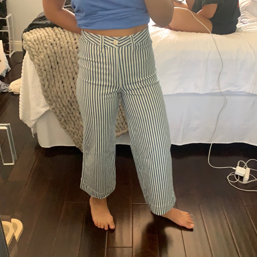 Madewell Jeans. Blue Pinstripe. Size 24